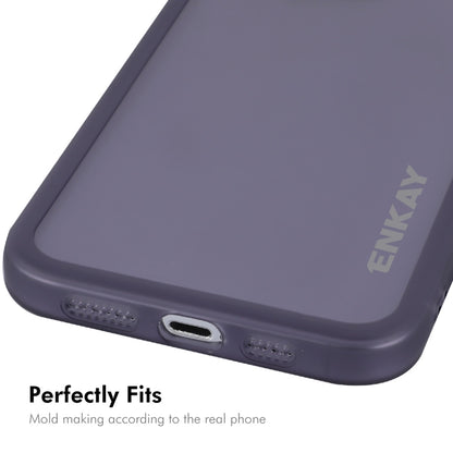 For iPhone 16 Pro Max ENKAY Hat-Prince Translucent Matte TPU Phone Case with Lens Film(Blue) - iPhone 16 Pro Max Cases by ENKAY | Online Shopping UK | buy2fix