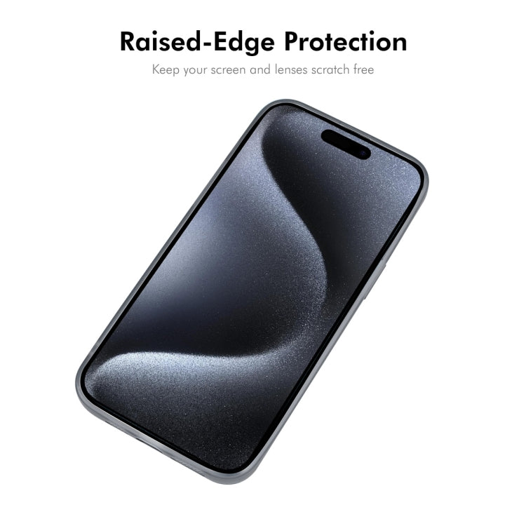 For iPhone 16 Plus ENKAY Hat-Prince Translucent Matte TPU Phone Case + 9H Big Arc Edge Film(Grey) - iPhone 16 Plus Cases by ENKAY | Online Shopping UK | buy2fix