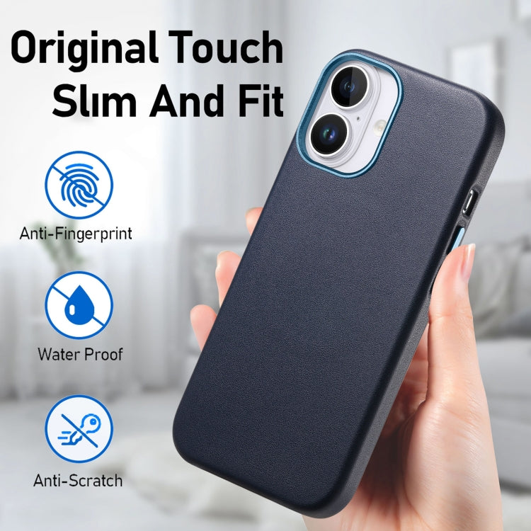 For iPhone 16 Pro Electroplated Metal Button Shockproof Phone Case(Dark Blue) - iPhone 16 Pro Cases by buy2fix | Online Shopping UK | buy2fix