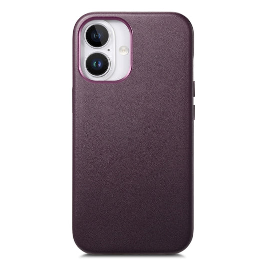 For iPhone 16 Plus Electroplated Metal Button MagSafe Phone Case(Purple) - iPhone 16 Plus Cases by buy2fix | Online Shopping UK | buy2fix