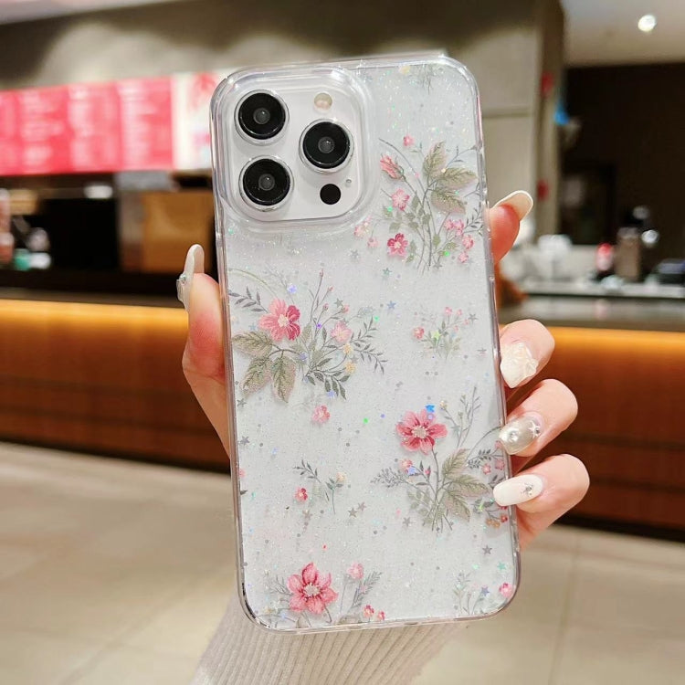 For iPhone 16 Pro Spring Garden Epoxy TPU Phone Case(F04 French Flowers) - iPhone 16 Pro Cases by buy2fix | Online Shopping UK | buy2fix