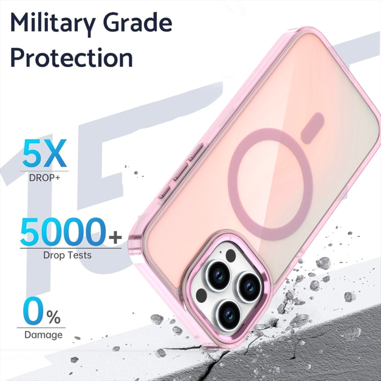 For iPhone 16 Pro Bright Shadow Magsafe Discoloration Phone Case(Pink) - iPhone 16 Pro Cases by buy2fix | Online Shopping UK | buy2fix