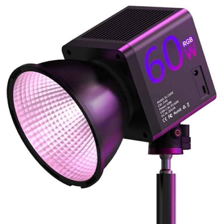 C60R 60W RGB Stage Lamp Professional Video Photography COB Fill Light With 8 Batteries, Plug:EU Plug - Selfie Light by buy2fix | Online Shopping UK | buy2fix