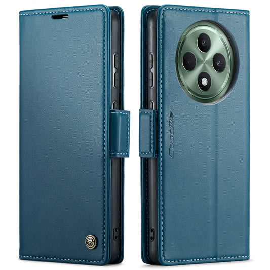 For OPPO Reno12 F /12 FS 5G CaseMe 023 Butterfly Buckle Litchi Texture RFID Anti-theft Leather Phone Case(Blue) - Reno12 F Cases by CaseMe | Online Shopping UK | buy2fix