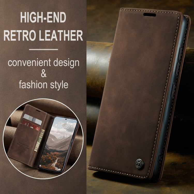 For Xiaomi 14T CaseMe 013 Multifunctional Horizontal Flip Leather Phone Case(Coffee) - 14T Cases by CaseMe | Online Shopping UK | buy2fix