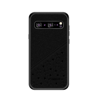 PINWUYO Full Coverage Waterproof Shockproof PC+TPU+PU Protective Case for Galaxy S10 5G(Black) - Galaxy Phone Cases by PINWUYO | Online Shopping UK | buy2fix