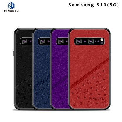 PINWUYO Full Coverage Waterproof Shockproof PC+TPU+PU Protective Case for Galaxy S10 5G(Red) - Galaxy Phone Cases by PINWUYO | Online Shopping UK | buy2fix