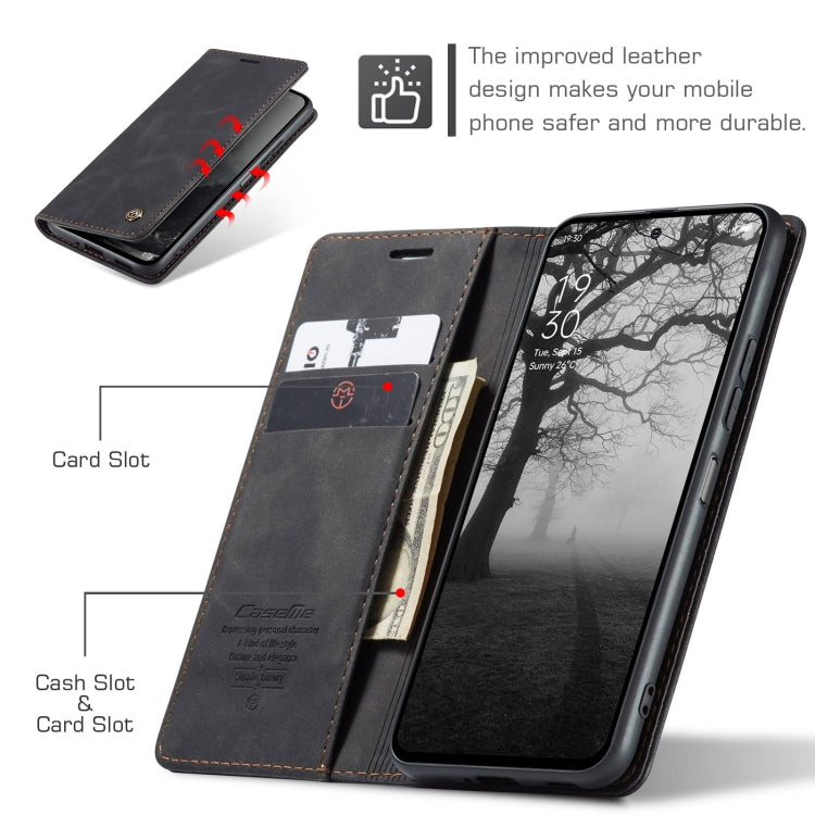 For Redmi 14C CaseMe 013 Multifunctional Horizontal Flip Leather Phone Case(Black) - 14C Cases by CaseMe | Online Shopping UK | buy2fix