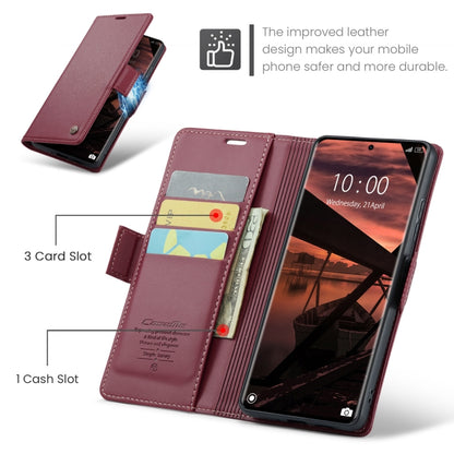 For Redmi Note 14 Pro 5G CaseMe 023 Butterfly Buckle Litchi Texture RFID Anti-theft Leather Phone Case(Red) - Note 14 Pro Cases by CaseMe | Online Shopping UK | buy2fix