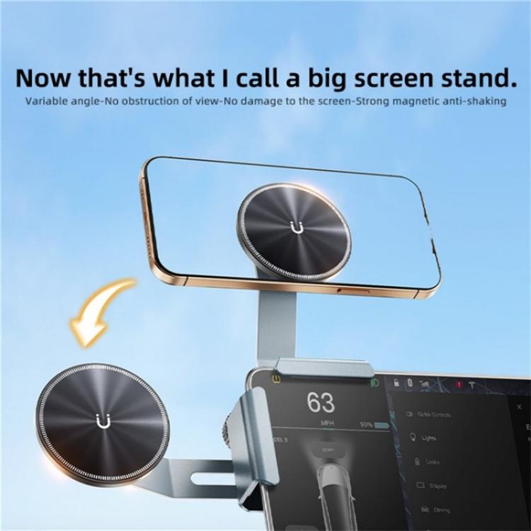 SU7Y Large Display Vehicle Mount Navigation Stand For Tesla Car Screen Magnetic Phone Holder - Universal Car Holders by buy2fix | Online Shopping UK | buy2fix