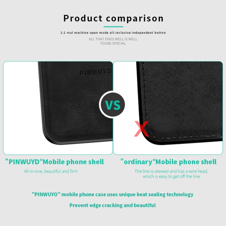 PINWUYO Shockproof Waterproof Full Coverage TPU + PU Cloth+Anti-shock Cotton Protective Case for Sony Xperia 10 / Xperia XA3(Black) - Sony Cases by 1 | Online Shopping UK | buy2fix