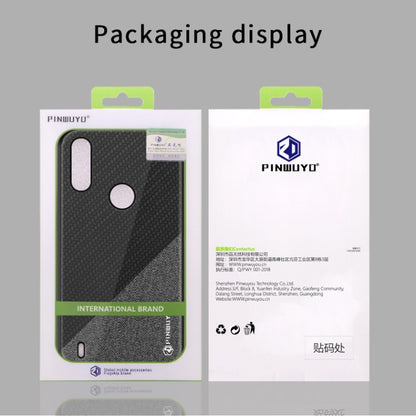 PINWUYO Hong Series Anti-fall TPU+ Chemical Fiber Cloth Protective Cover for Moto P40 play(Yellow) - Motorola Cases by PINWUYO | Online Shopping UK | buy2fix