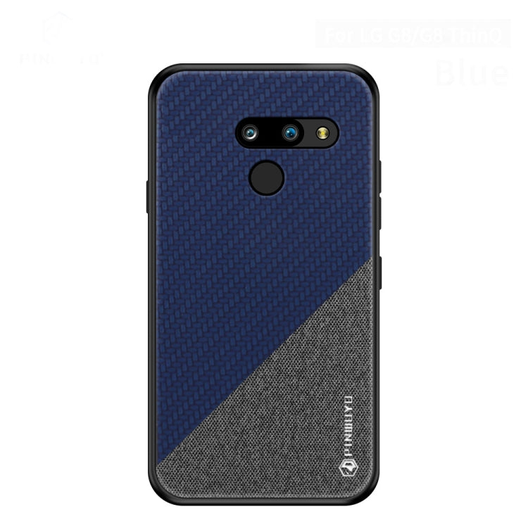 PINWUYO Hong Series Anti-fall TPU+ Chemical Fiber Cloth Protective Cover for LG G8 / G8 ThinQ(Blue) - LG by PINWUYO | Online Shopping UK | buy2fix