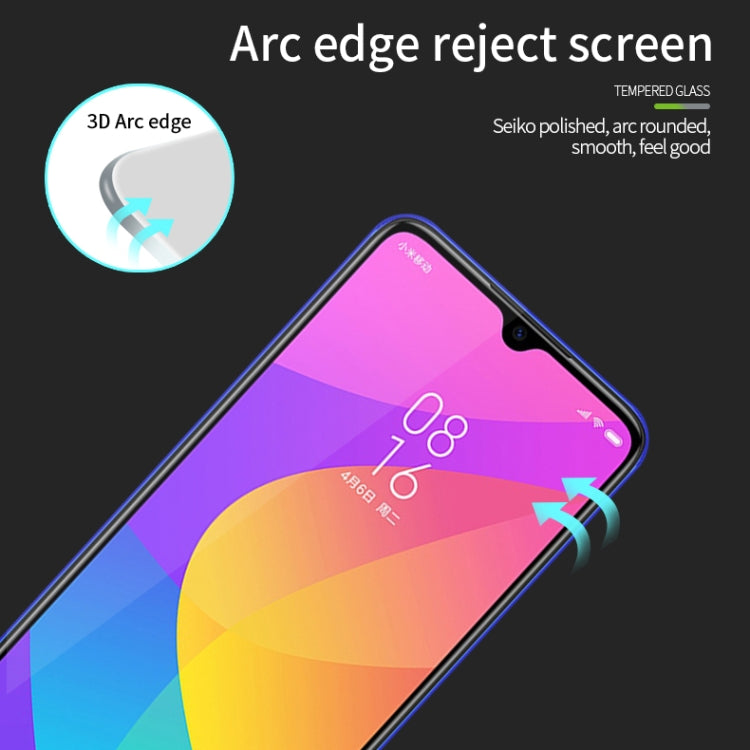 MOFI 9H 3D Explosion-proof Curved Screen Tempered Glass Film for Xiaomi Mi CC9e / A3(Black) -  by MOFI | Online Shopping UK | buy2fix