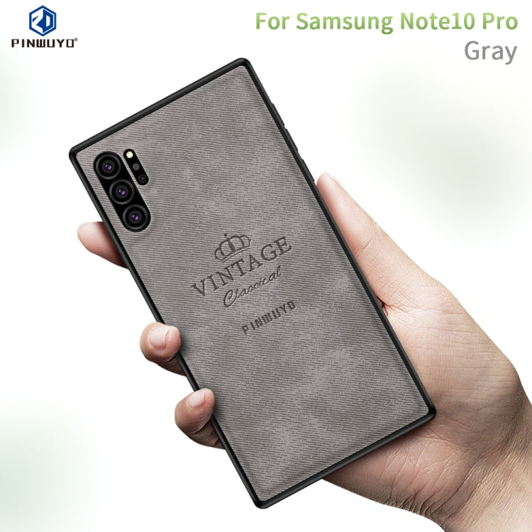 PINWUYO Shockproof Waterproof Full Coverage PC + TPU + Skin Protective Case  for Galaxy Note10+(Gray) - Galaxy Phone Cases by PINWUYO | Online Shopping UK | buy2fix