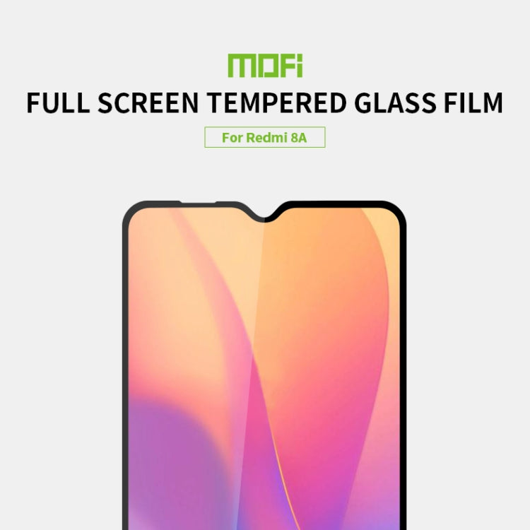 For Xiaomi RedMi 8A MOFI 9H 2.5D Full Screen Tempered Glass Film(Black) -  by MOFI | Online Shopping UK | buy2fix