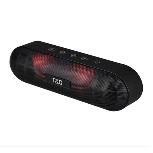 T&G TG148 Portable Stereo Audio Super Bass LED Lantern Pill Wireless Bluetooth Speaker(Black) - Desktop Speaker by T&G | Online Shopping UK | buy2fix