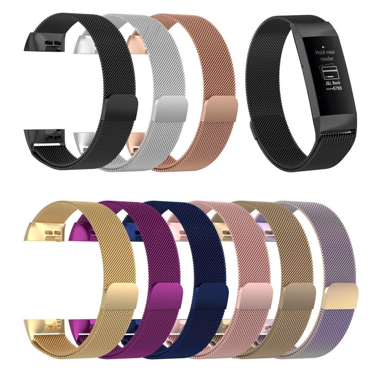 Stainless Steel Magnet Watch Band for FITBIT Charge  4 / 3，Small Size: 190x18mm(Colorful Light) - Watch Bands by buy2fix | Online Shopping UK | buy2fix