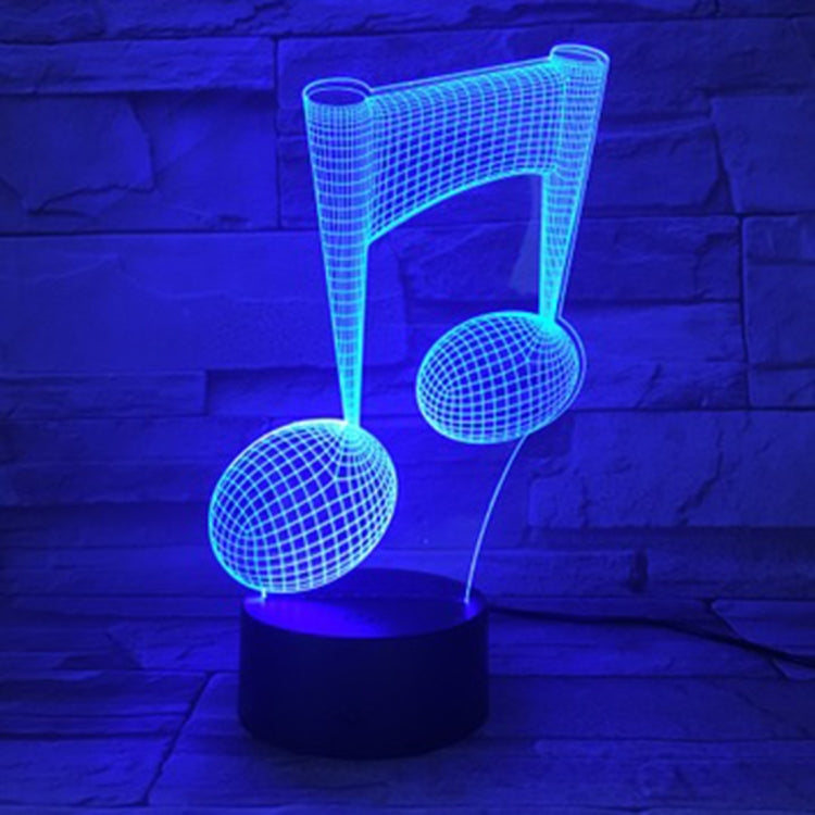 Music Note 3D Visual Light Touch Colorful Changing Decorative Table Lamp LED Night Light - Novelty Lighting by buy2fix | Online Shopping UK | buy2fix