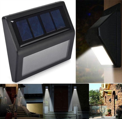 6 LEDs Solar Power IP55 Waterproof Light Sensor Wall Light Deck Lights(White light) - Solar Lights by buy2fix | Online Shopping UK | buy2fix