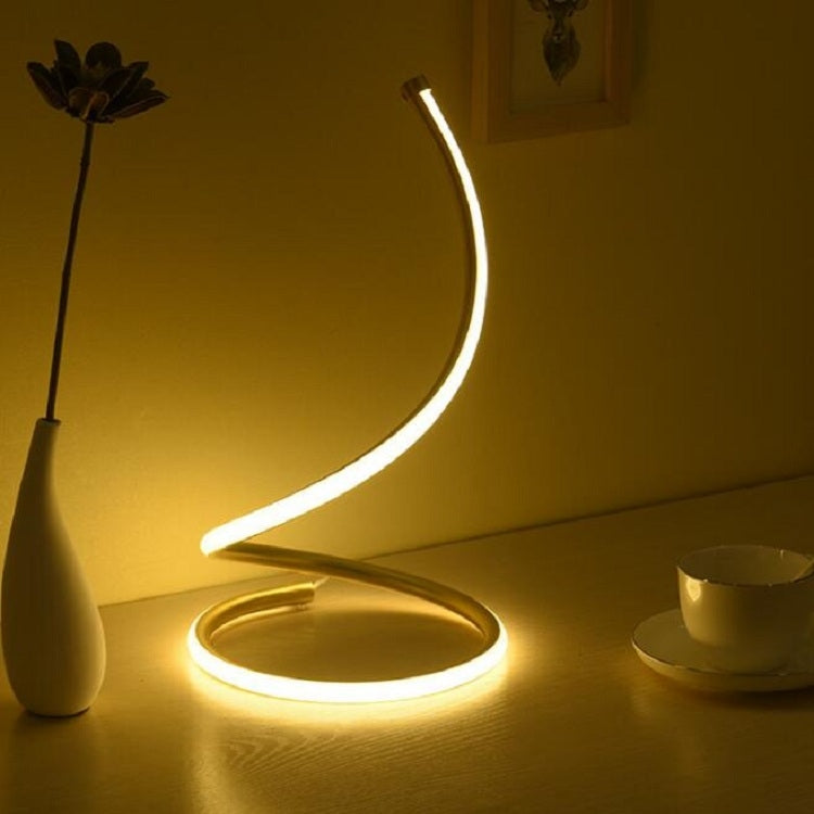 LED Spiral Table Lamp Home Living Room Bedroom Decoration Lighting Bedside Light, Specifications:Without Plug(Gold) - Bedside Light by buy2fix | Online Shopping UK | buy2fix