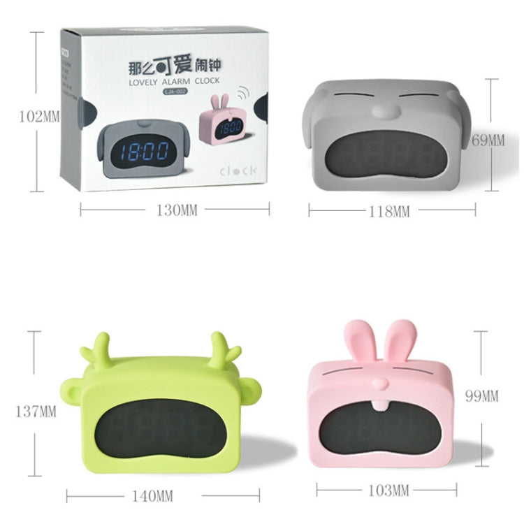 Mini Cute Cartoon Multifunctional Digital Luminous Thermometer Small Alarm Clock(Blue Dog) - Alarm Clocks by buy2fix | Online Shopping UK | buy2fix