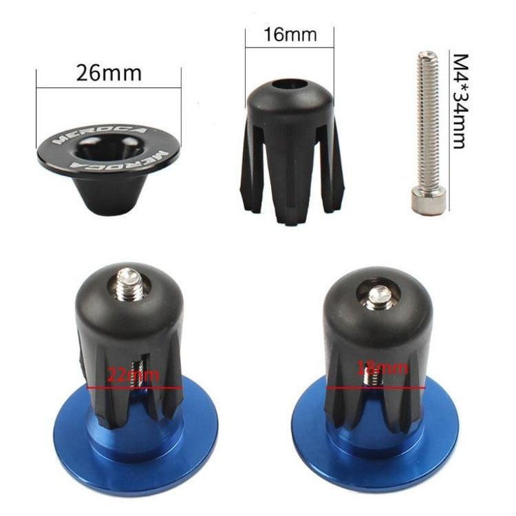 1pair MEROCA Mountain Bike Expansion Lock Bar Plug Road Bike Bicycle Bar Plug End Cover, Color: Blue - Others by MEROCA | Online Shopping UK | buy2fix