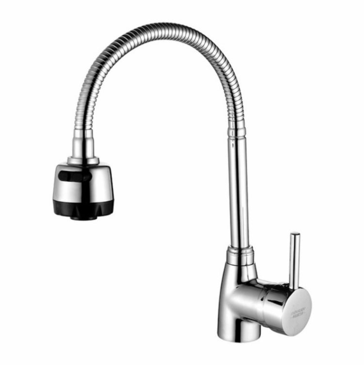 Kitchen Faucet Anti-splash Head Wash Basin Sink Universal Rotatable Faucet Full Copper Joint, Style:Cold Water+60 cm Tube - Faucets & Accessories by buy2fix | Online Shopping UK | buy2fix