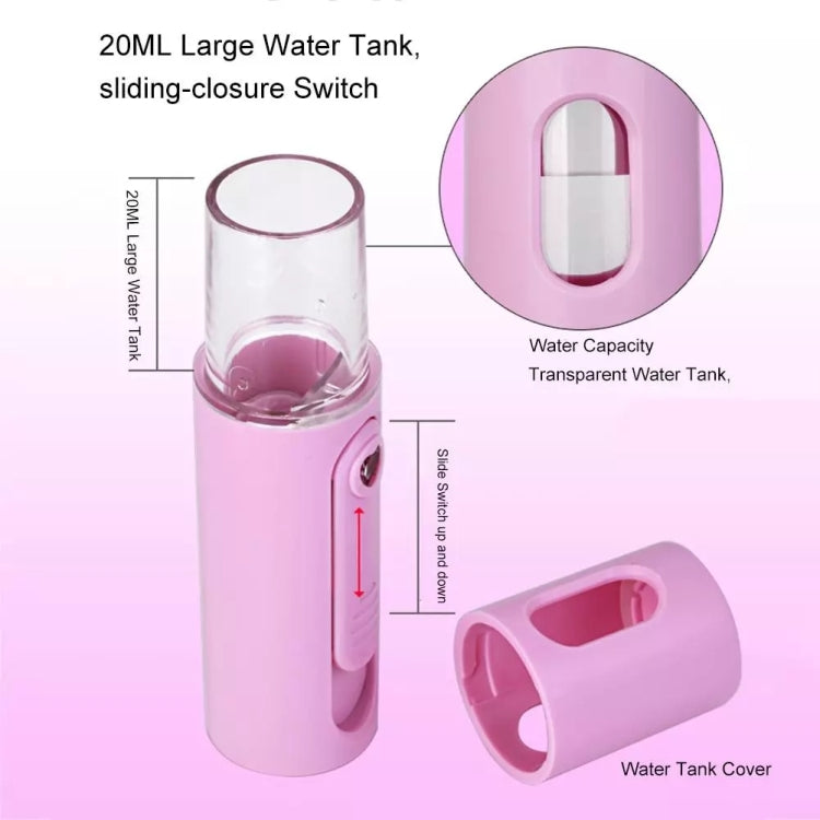 Facial Steamer Nano Steamer Handy  Face Moisture Sprayer Rechargeable Mini USB Charging Automatic Alcohol Sprayer(Light purple) - Beauty Instrument by buy2fix | Online Shopping UK | buy2fix