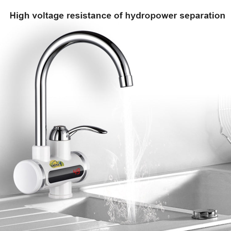 220V Kitchen Tankless Water Heater Instant Electric Faucet Electric Heater Tap with Temperature Display(Water from side) - Shower Head by buy2fix | Online Shopping UK | buy2fix