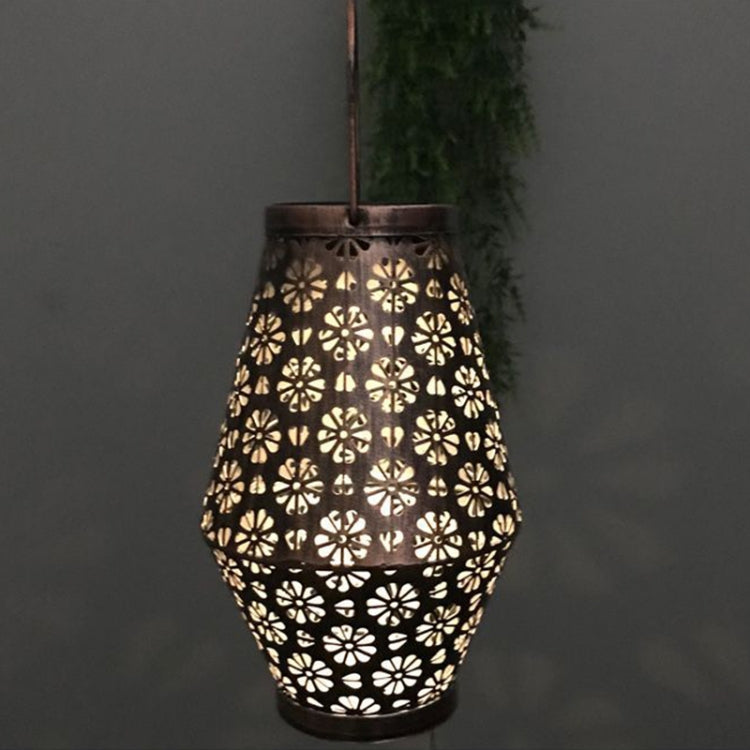 Outdoor Solar Wrought Iron Lantern Garden Decoration Light LED Pendant Lamp - Solar Lights by buy2fix | Online Shopping UK | buy2fix