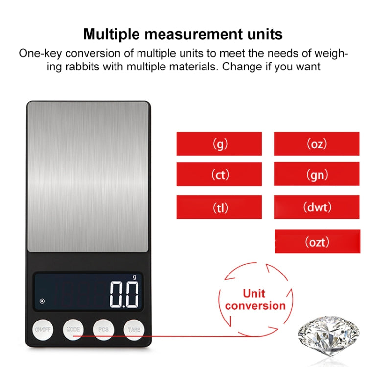 High-Precision Electronic Scale Mini Portable Jewellery Medicine Scale, Style:300g/0.01g - Jewelry Scales by buy2fix | Online Shopping UK | buy2fix