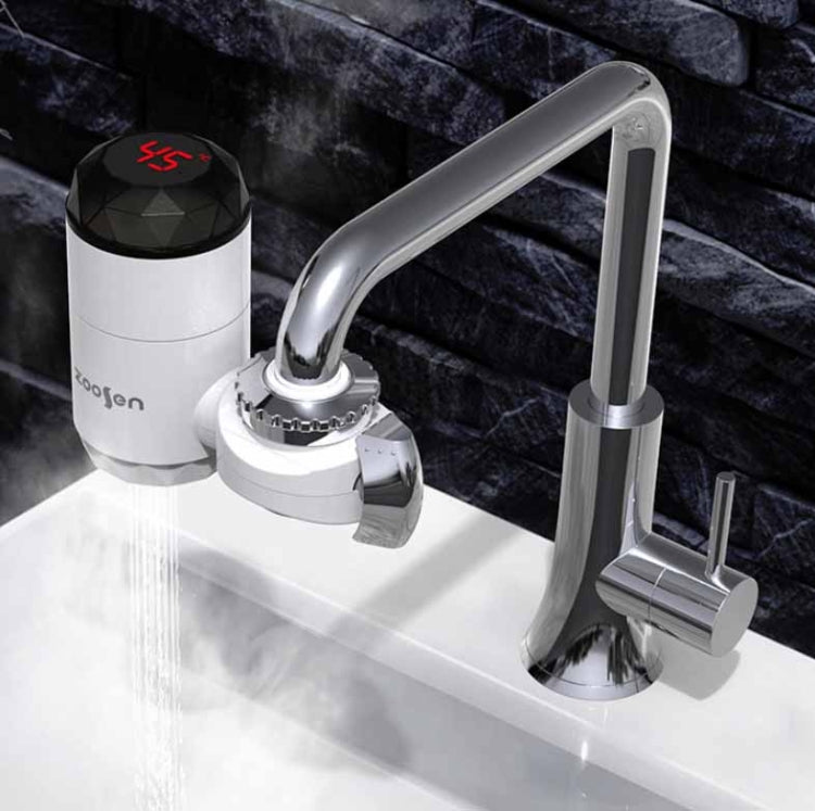 Zoosen Electric Hot Water Faucet Connection Type Instant Hot Water Faucet EU Plug, Style:White - Faucets & Accessories by zoosen | Online Shopping UK | buy2fix