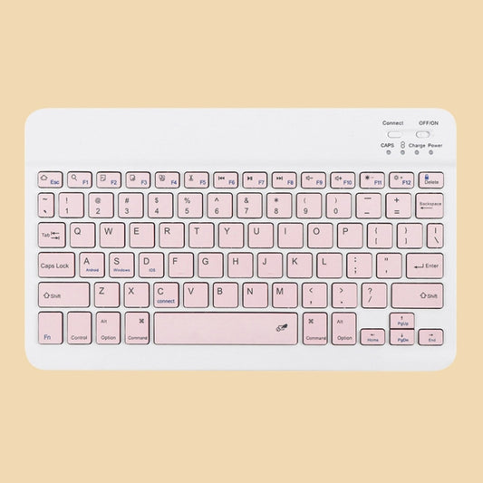 Universal Ultra-Thin Portable Bluetooth Keyboard and Mouse Set For Tablet Phones, Size:10 inch(Pink Keyboard) - Universal Keyboard by buy2fix | Online Shopping UK | buy2fix