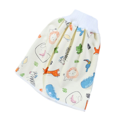 Baby Water-Proof And Leak-Proof Cloth Diapers Children Washable Cotton Cloth Bed-Wetting Skirt Pants, Colour: L(Elephant Curl Lion) - Baby Care by buy2fix | Online Shopping UK | buy2fix