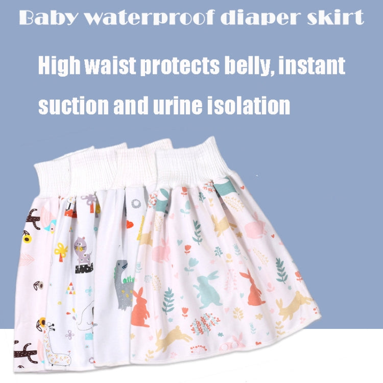 Baby Water-Proof And Leak-Proof Cloth Diapers Children Washable Cotton Cloth Bed-Wetting Skirt Pants, Colour: L(Red Cat and Blue Cat) - Baby Care by buy2fix | Online Shopping UK | buy2fix