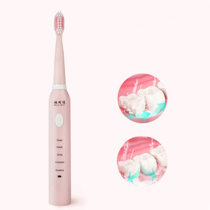 DELIPU Electric Toothbrush Rechargeable Sonic 5-Speed Adjustment Children Adult Household Waterproof Soft Hair Whitening Toothbrush USB Charging Stand(Pink) - Toothbrushes by buy2fix | Online Shopping UK | buy2fix