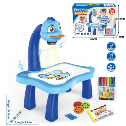 Smart Children Projection Painting Board Multifunctional Drawing Table Toy Set(Blue) - Drawing Toys by buy2fix | Online Shopping UK | buy2fix