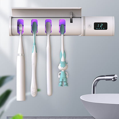 YZZ-XX01 Intelligent Sensor Toothbrush Sterilizer Automatically Turns On UVC Ultraviolet Sterilization Toothbrush Sterilization Box(White) - Toothbrush Sanitizer by buy2fix | Online Shopping UK | buy2fix