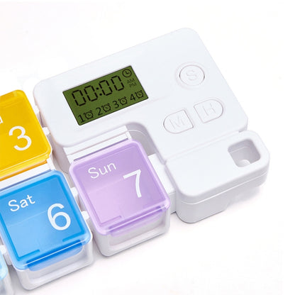 TF-248 7-Cell Smart Timing Reminder Plastic Pill Box Pill Storage Box(Colorful) - Pill Boxes by buy2fix | Online Shopping UK | buy2fix
