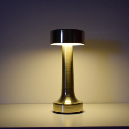 JB-TD10 LED Charging Bar Table Lamp Retro Creative Bar Cafe Restaurant Simple Bedside Night Light, Specification: UK Plug(Golden) - Bedside Light by buy2fix | Online Shopping UK | buy2fix