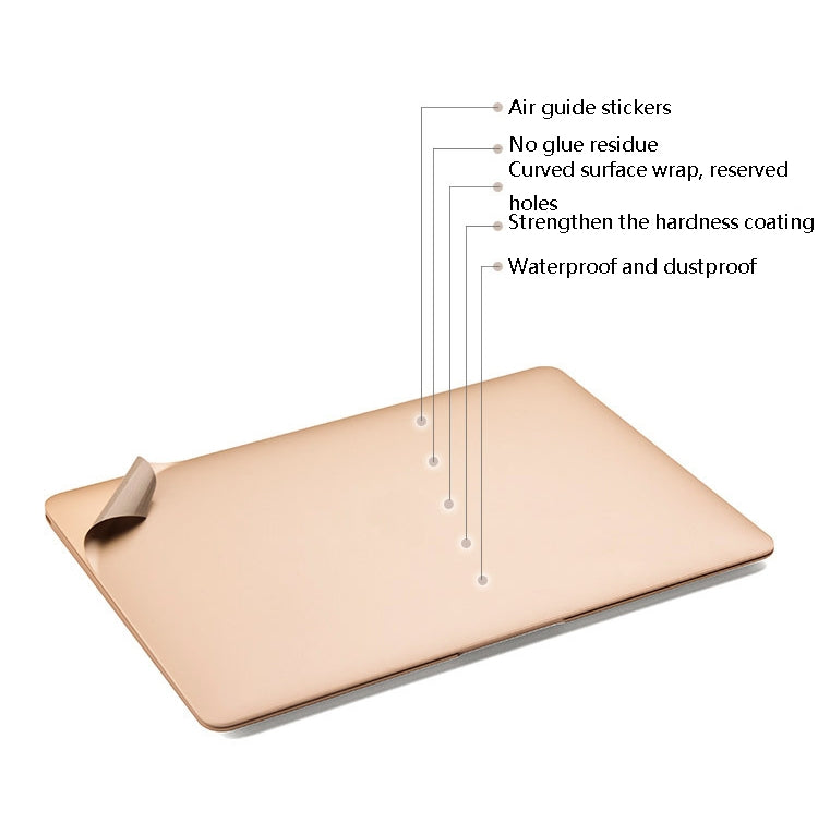 JRC Laptop Film Computer Top Shell Body Protection Sticker For MacBook Pro 13.3 inch A1708 (2016) (with Touch Bar)(Champagne Gold) - Protector Sticker by JRC | Online Shopping UK | buy2fix