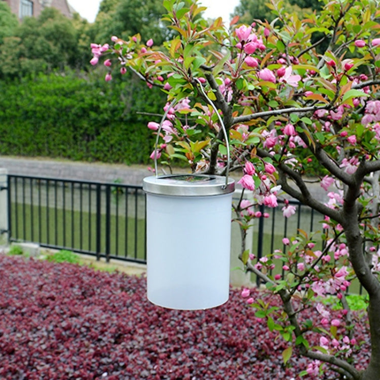 Outdoor Waterproof Solar Light Bucket Shape LED Courtyard Garden Hanging Lamp Night Light(Colorful Light) - Solar Lights by buy2fix | Online Shopping UK | buy2fix