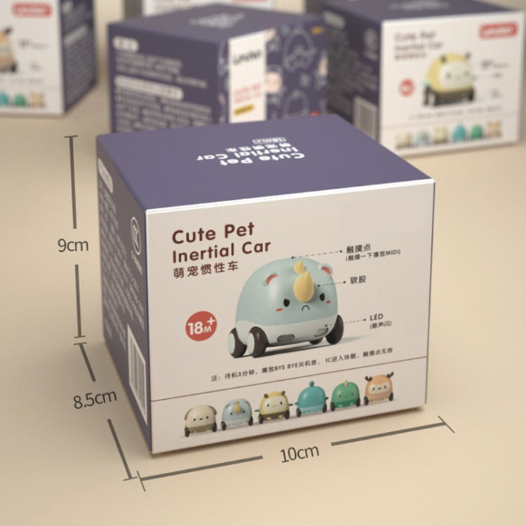 Cartoon Cute Pet Pull Back Car Children Mini Puzzle Inertia Car Toy(Dinosaur) - Electronic Pets by buy2fix | Online Shopping UK | buy2fix