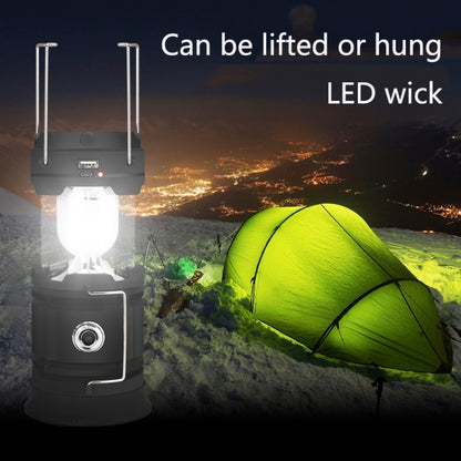 5803 Solar Camping Lamp Outdoor LED Emergency Portable Light Support USB Output(Blue) - Camping Lighting by buy2fix | Online Shopping UK | buy2fix