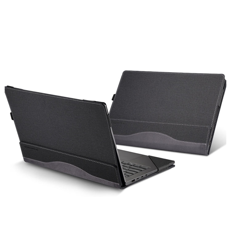 For Samsung Galaxy Book 3 Pro 14 Inch Leather Laptop Anti-Fall Protective Case(Black) - 14.1 inch by buy2fix | Online Shopping UK | buy2fix