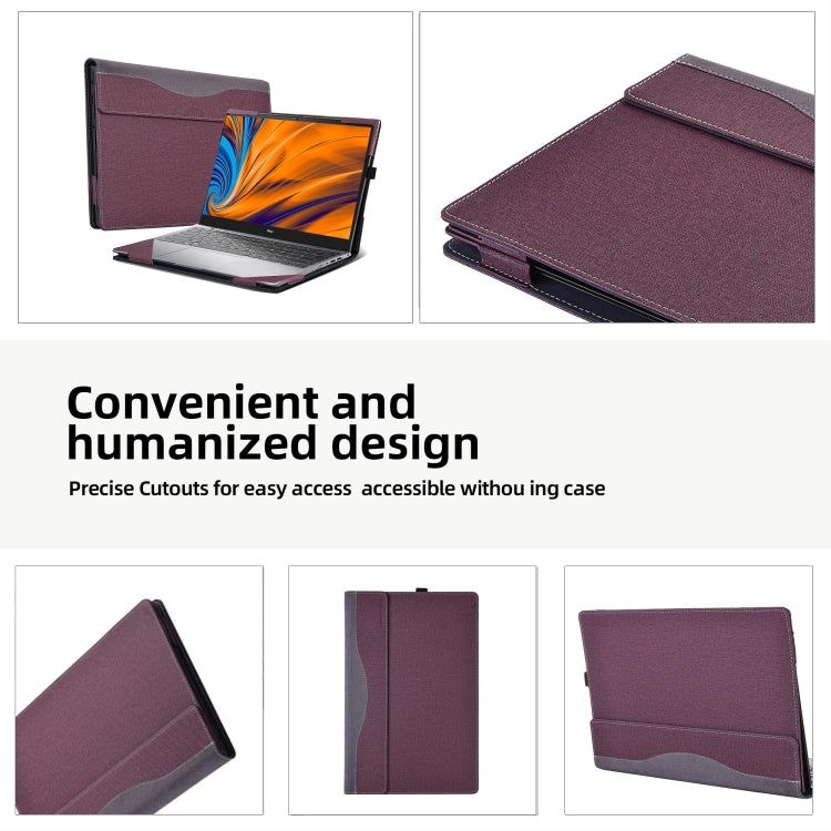 For Samsung Galaxy Book 4 Ultra 16 Inch Leather Laptop Anti-Fall Protective Case(Black) - 15.6 - 17 inch by buy2fix | Online Shopping UK | buy2fix