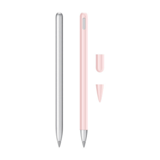 2 Sets 3 In 1 Stylus Silicone Protective Cover + Two-Color Pen Cap Set For Huawei M-Pencil(Pink) - Pencil Accessories by buy2fix | Online Shopping UK | buy2fix