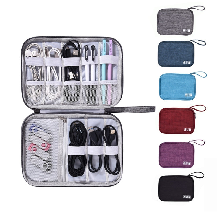 Data Cable Storage Box Waterproof Digital Package Charging Earphone Storage Box U Disk Multi-Function Finishing Box(Sky Blue) - Storage Bags by buy2fix | Online Shopping UK | buy2fix