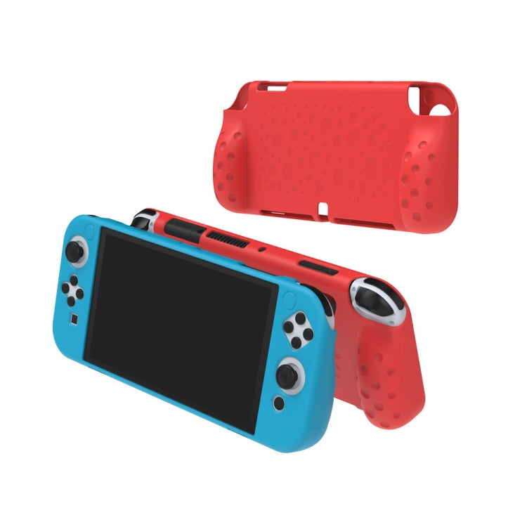 DOBE TNS-1135 Game Console Integrated All-Inclusive Soft Slip Protective Case For Nintendo Switch OLED(Red) - Cases by DOBE | Online Shopping UK | buy2fix